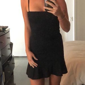 black flowy bottom mini dress NWOT